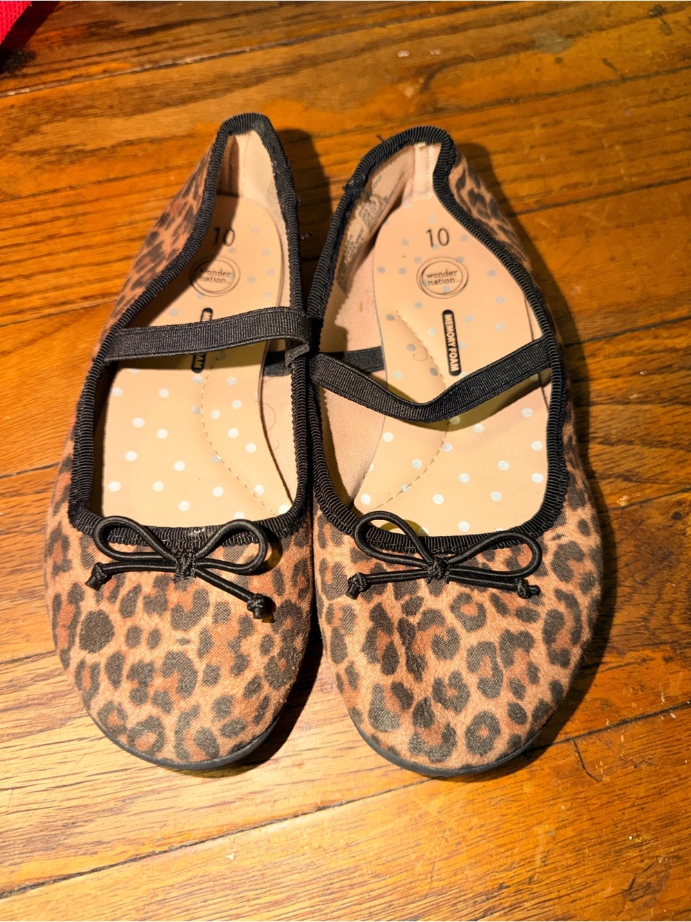 wonder nation Leopard Print Mary Jane Flats - Brown/Black